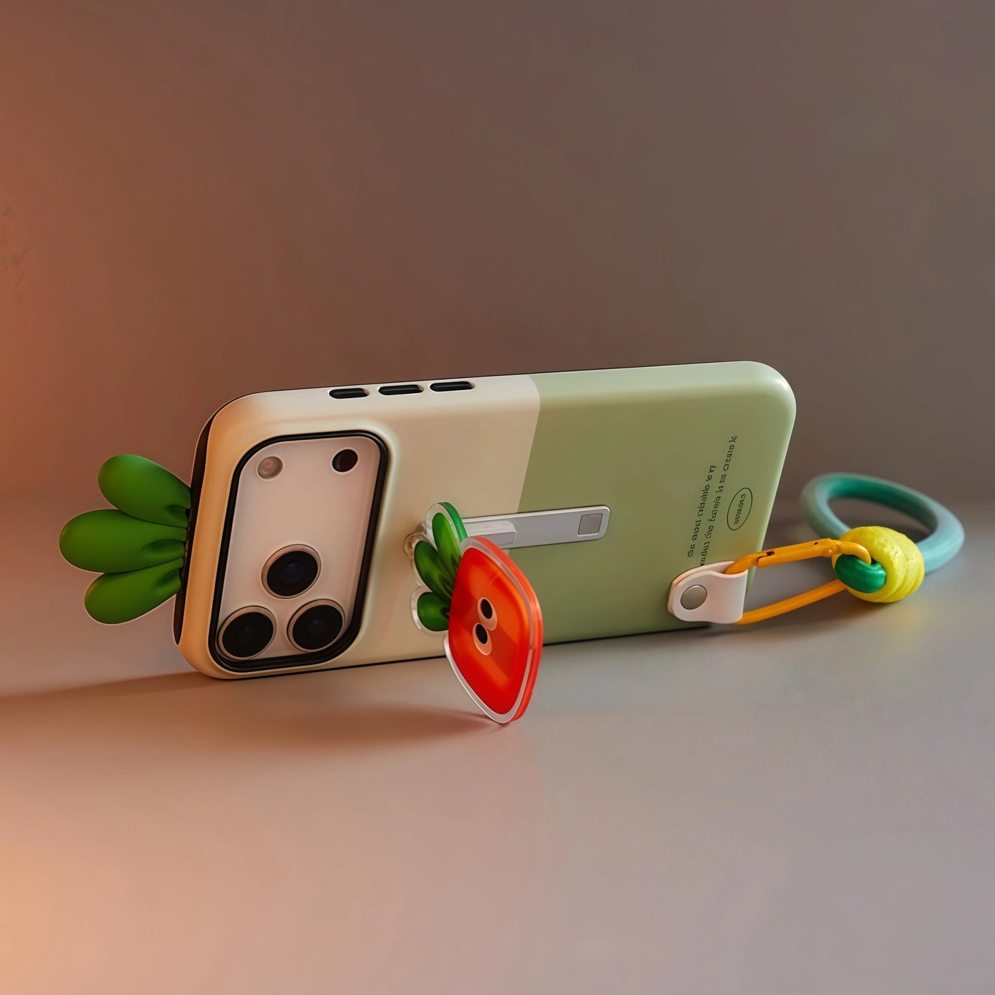 iPhone 17 ProMax Carrot Creative Shockproof Lanyard Case