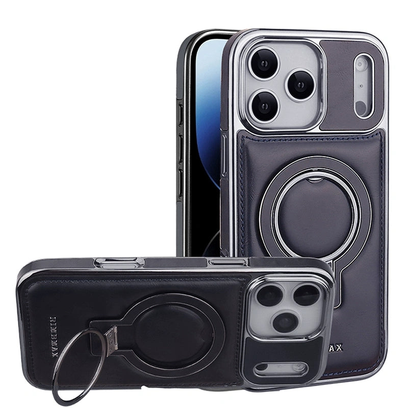 Luxury Magnetic PU Leather iPhone Case