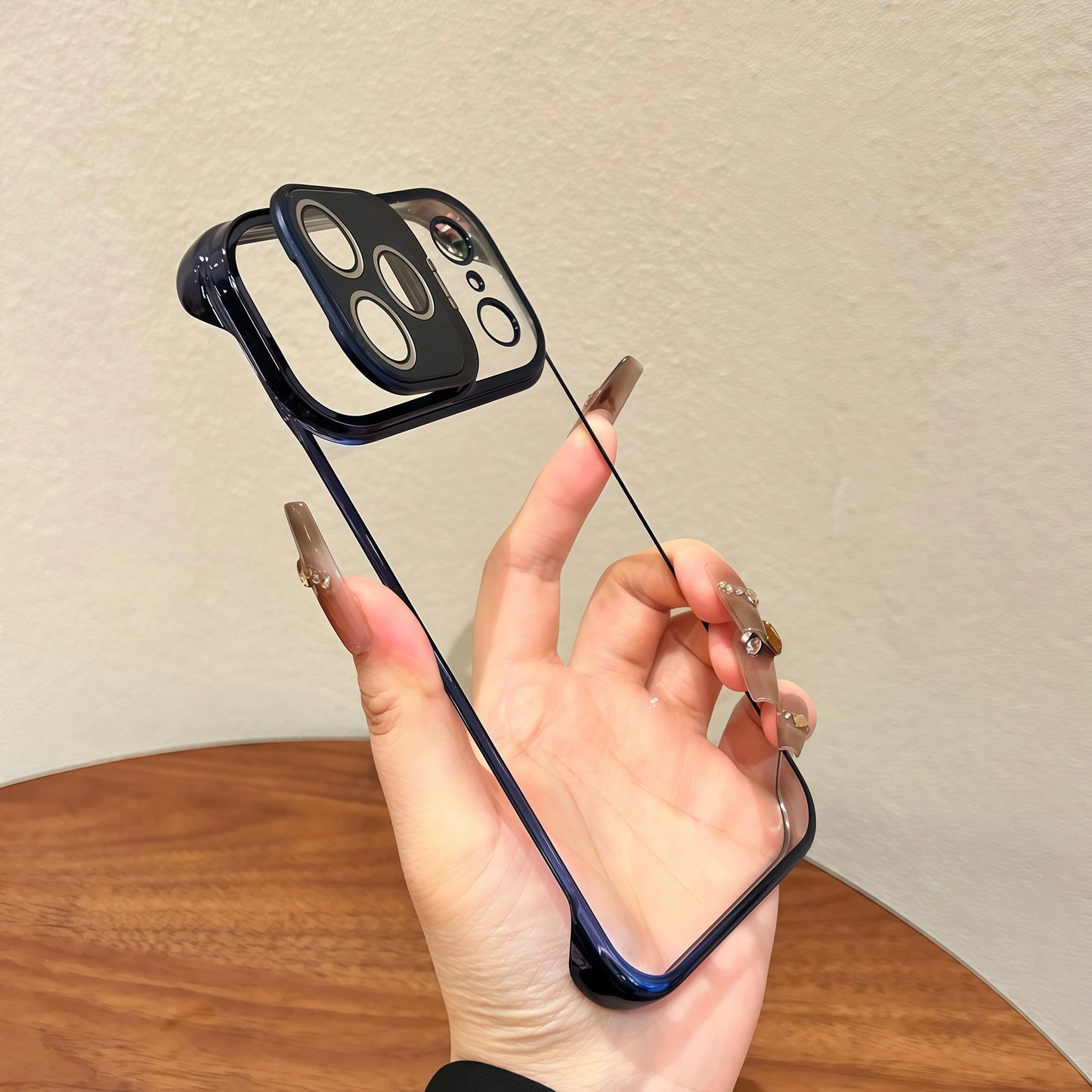 iPhone 17 ProMax Dual Stand Transparent Magnetic Phone Case