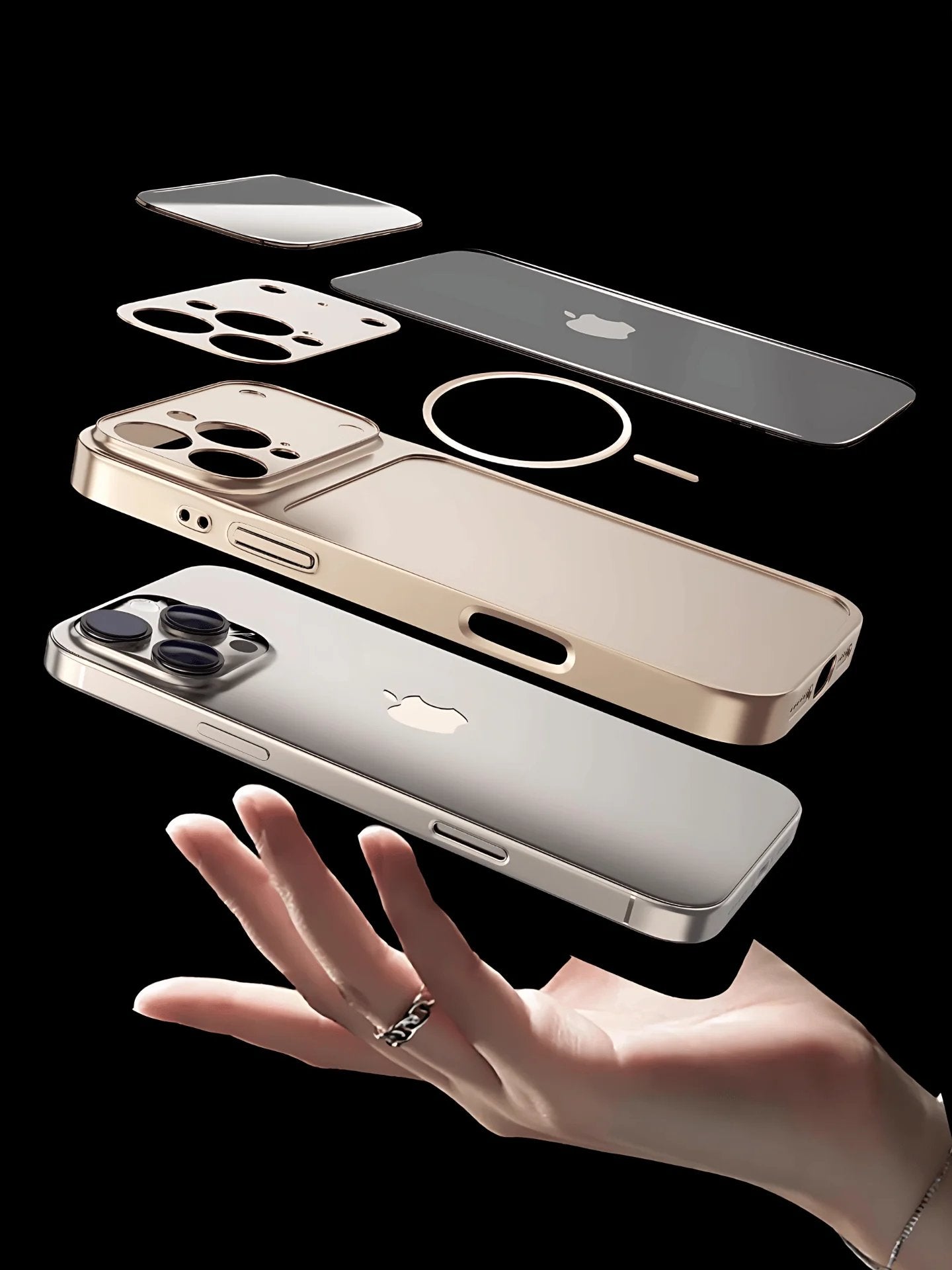 iPhone 17 Series Frosted Glass Magnetic Case