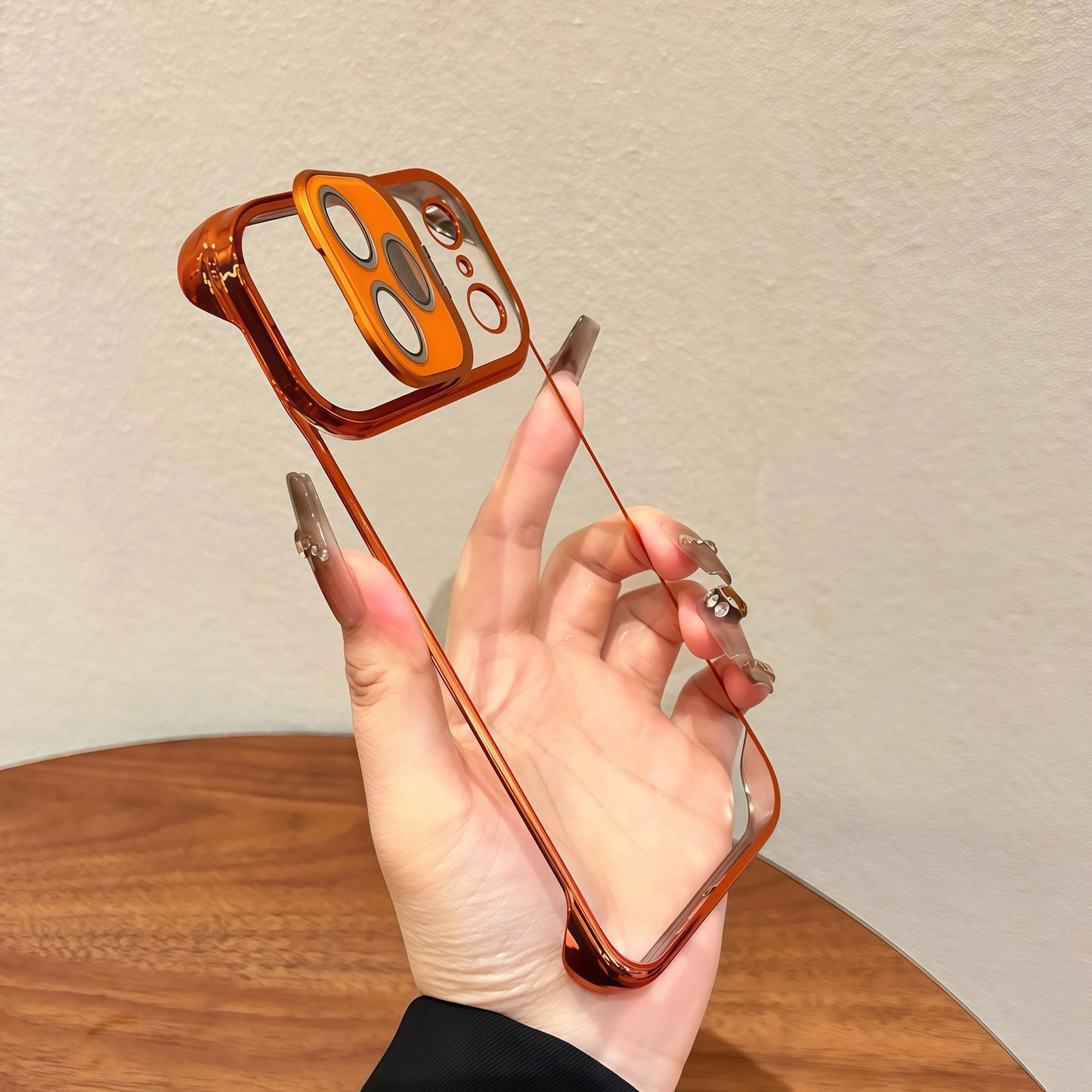 iPhone 17 ProMax Dual Stand Transparent Magnetic Phone Case