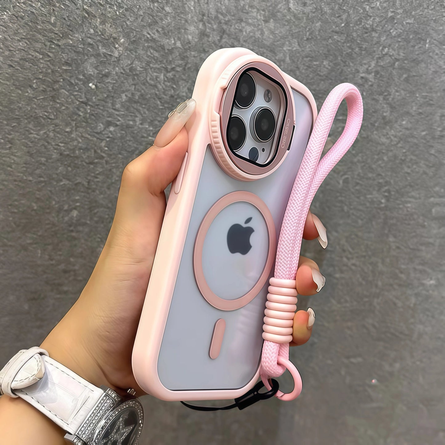 iPhone 17 Series Transparent Magnetic Flip Phone Case with Lens Holder