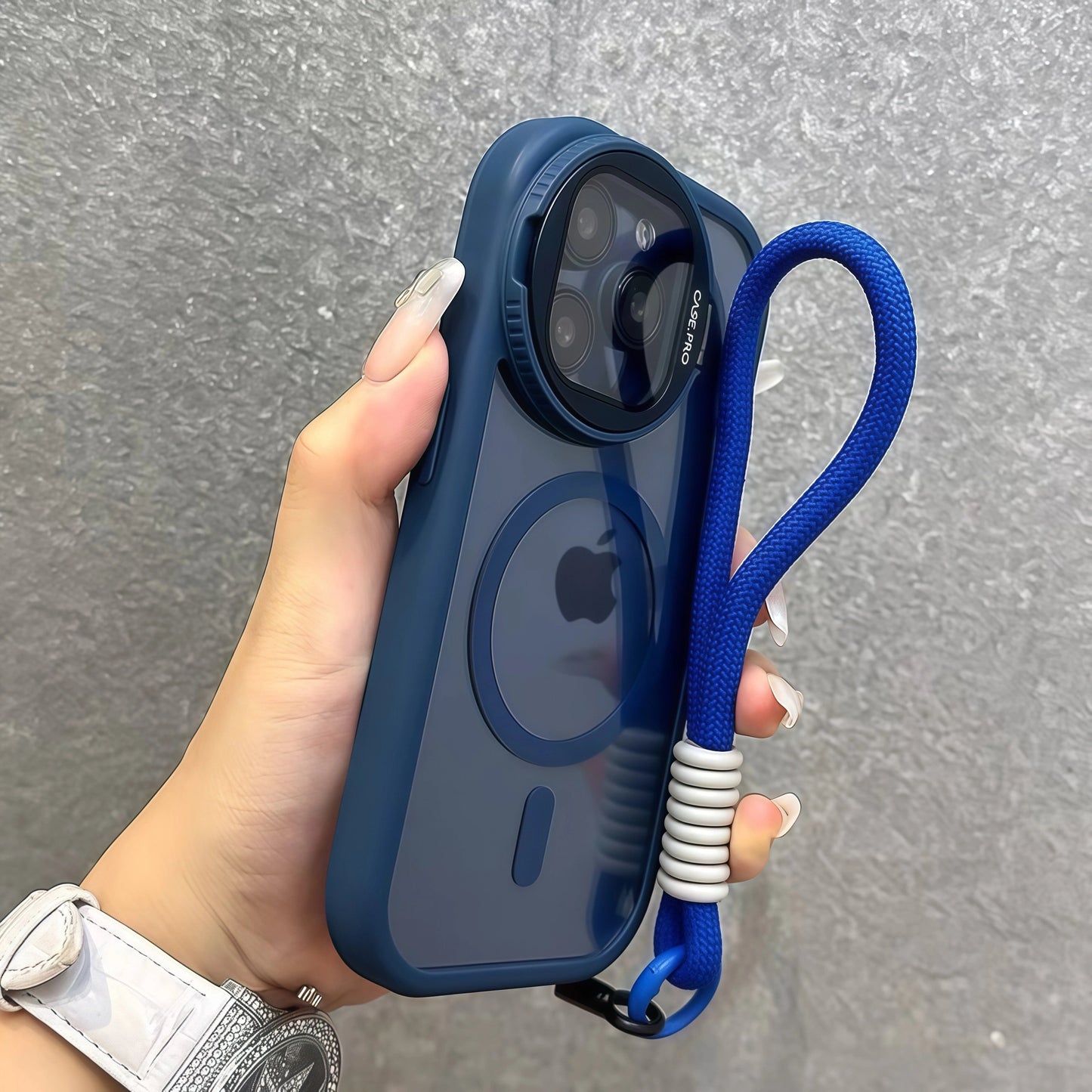 iPhone 17 Series Transparent Magnetic Flip Phone Case with Lens Holder