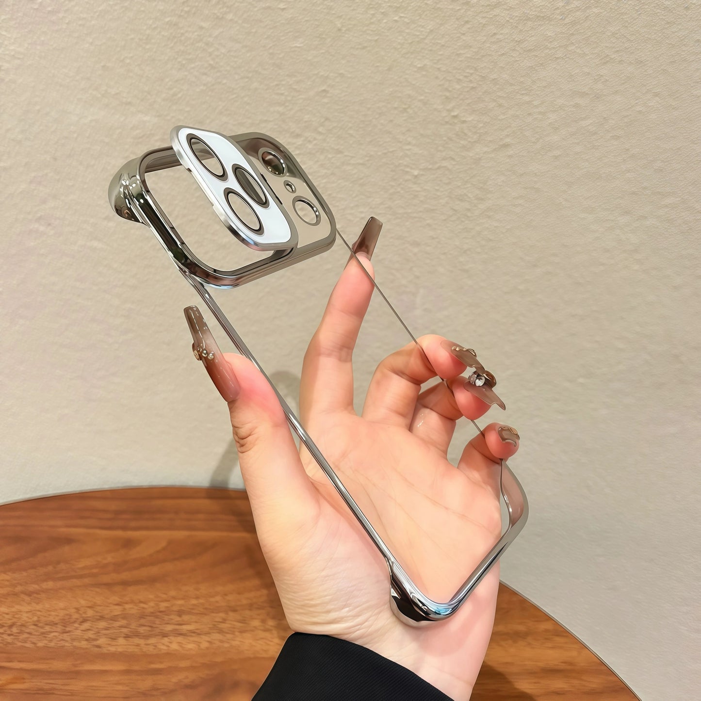 iPhone 17 ProMax Dual Stand Transparent Magnetic Phone Case