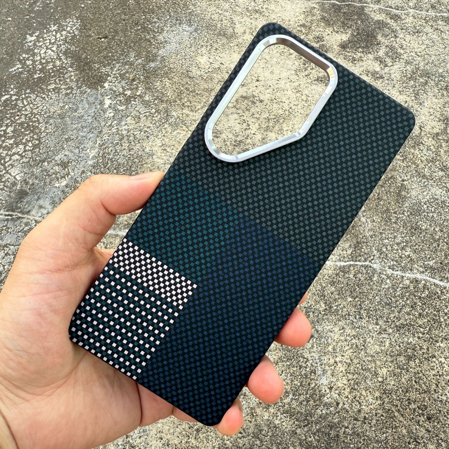Premium MagSafe Phone Case with Metal Lens Frame & Pixel Art Design