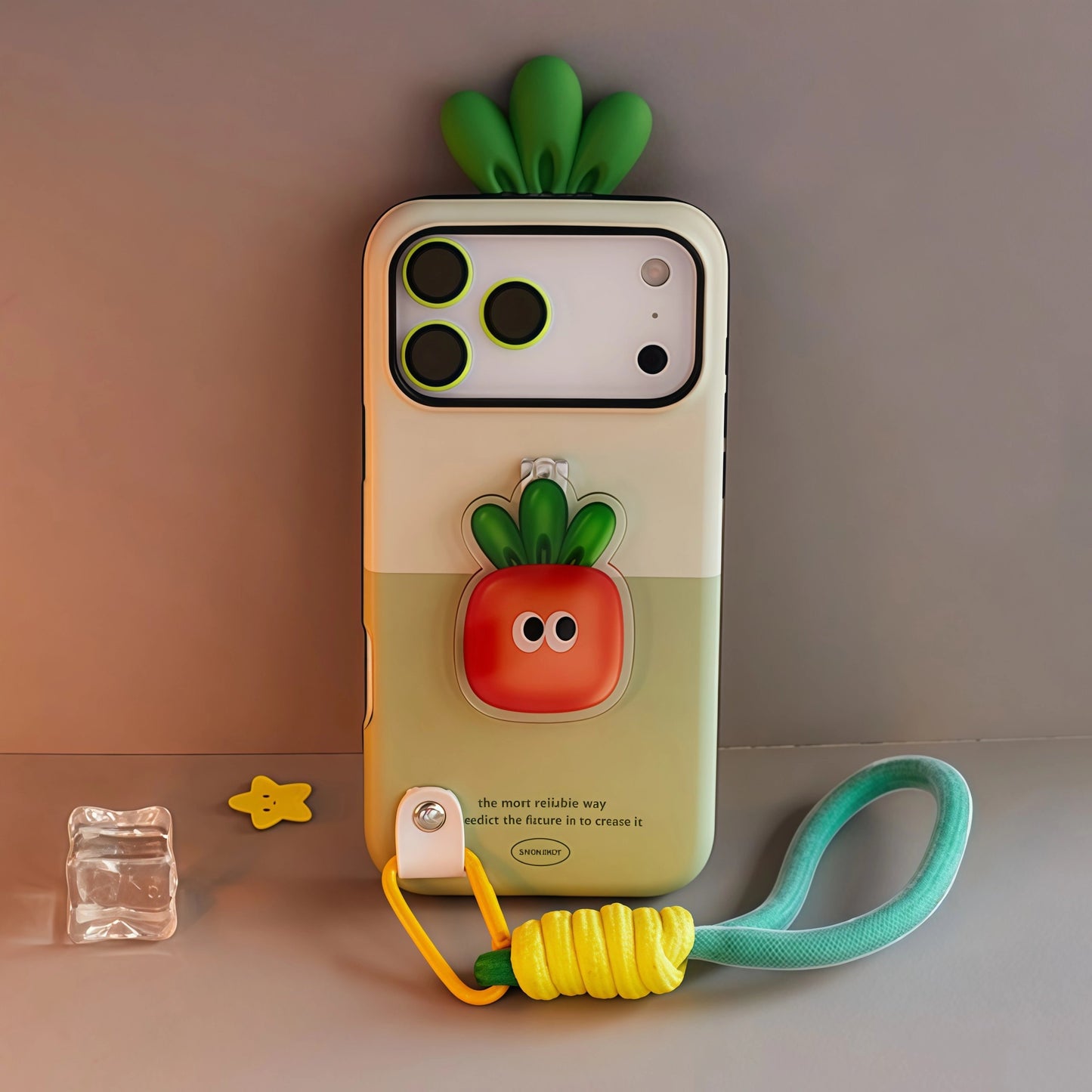 iPhone 17 ProMax Carrot Creative Shockproof Lanyard Case