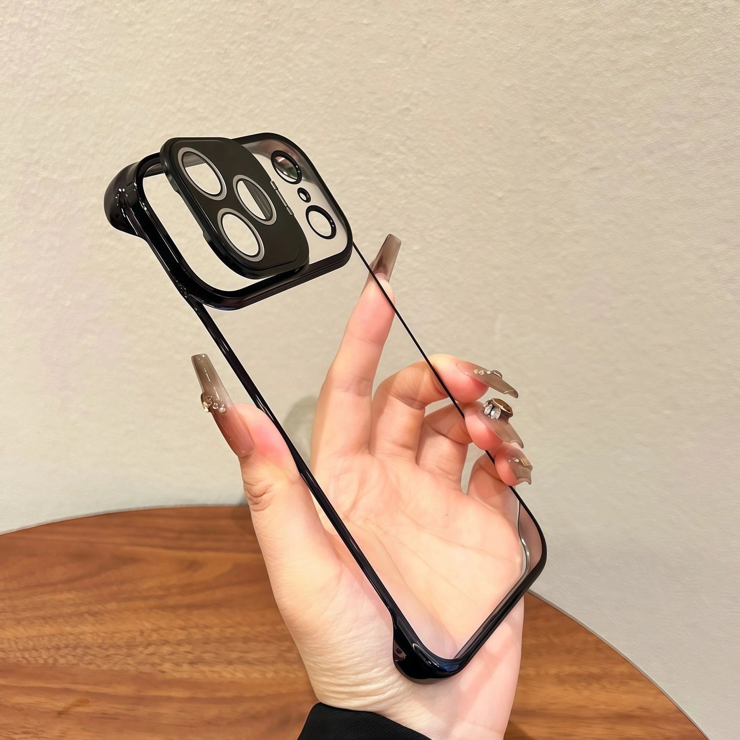 iPhone 17 ProMax Dual Stand Transparent Magnetic Phone Case