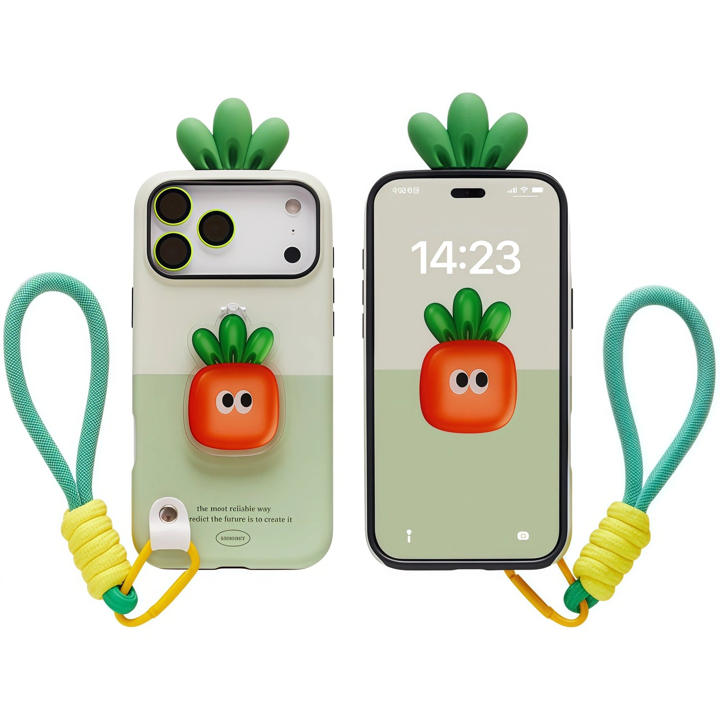 iPhone 17 ProMax Carrot Creative Shockproof Lanyard Case