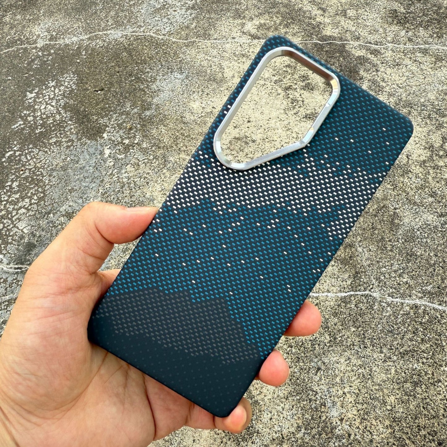 Premium MagSafe Phone Case with Metal Lens Frame & Pixel Art Design