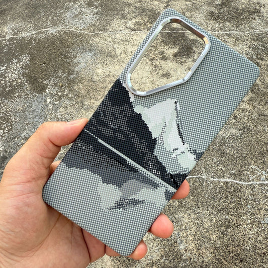 Premium MagSafe Phone Case with Metal Lens Frame & Pixel Art Design