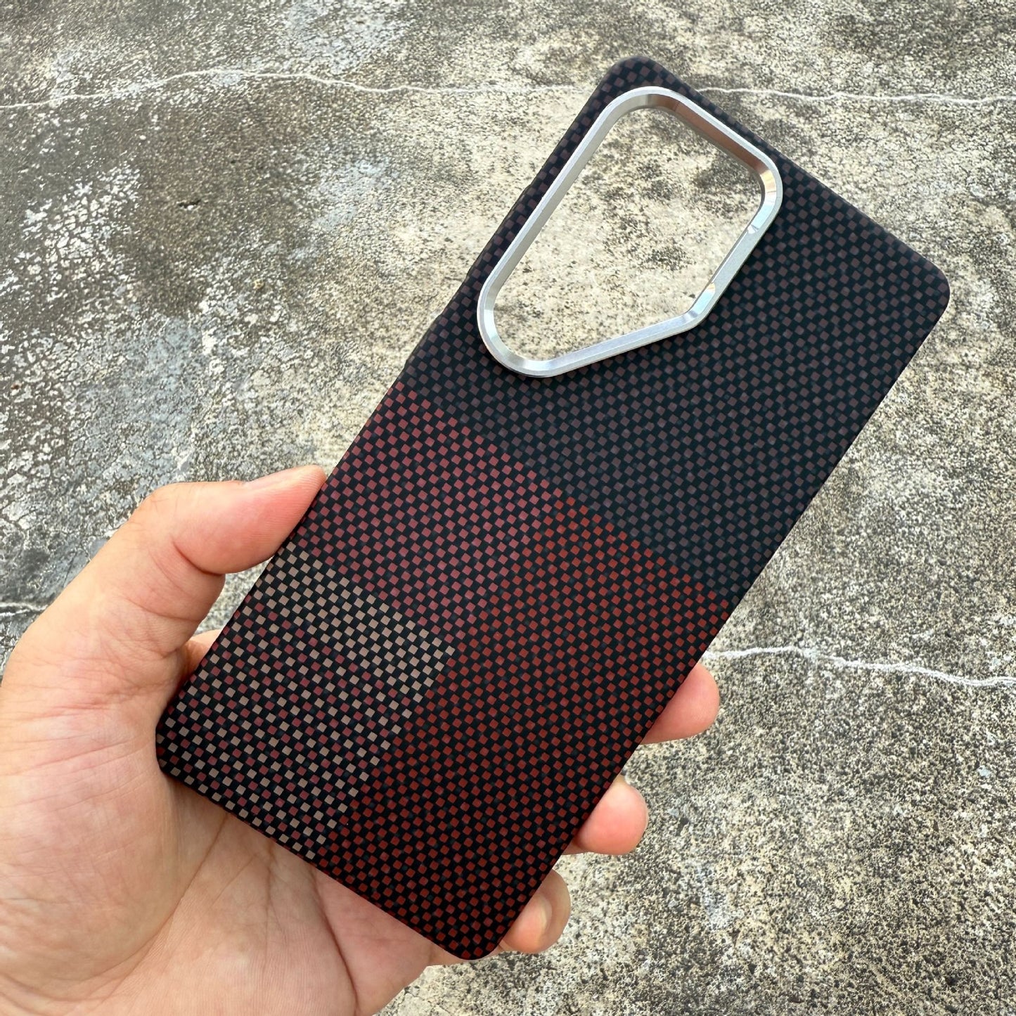 Premium MagSafe Phone Case with Metal Lens Frame & Pixel Art Design