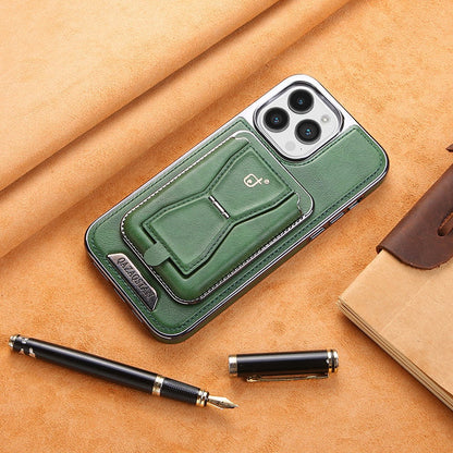 Magnetic Leather iPhone Case with Detachable Card Holder