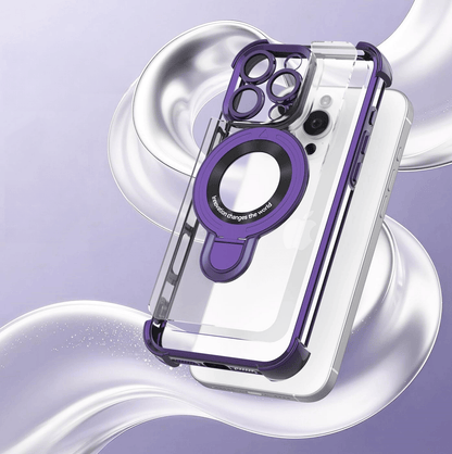 iPhone 17 ProMax Electroplating Bracket Magnetic All-inclusive Space Case