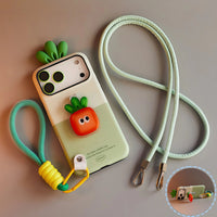 Case + Green Lens Protector + Crossbody Strap