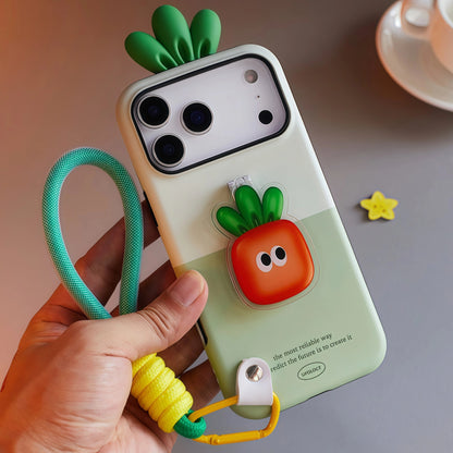 iPhone 17 ProMax Carrot Creative Shockproof Lanyard Case